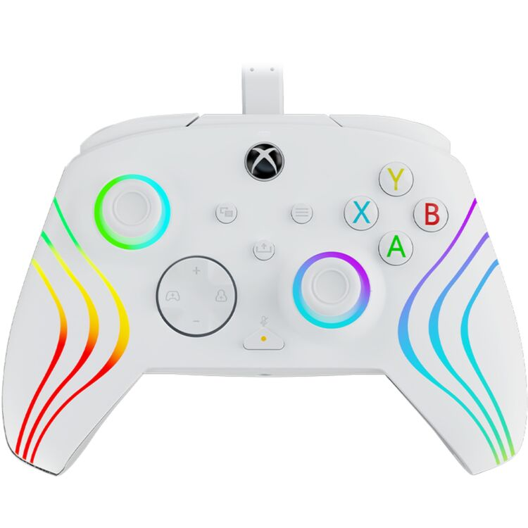 PDP Afterglow Wave, Xbox Series X|S, Xbox One, PC, RGB LED Lighting, Fehér, Vezetékes kontroller