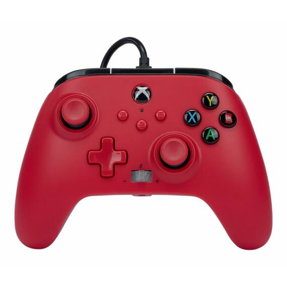 PowerA Enhanced Wired, Xbox Series X|S, Xbox One, PC, Artisan Red, Vezetékes kontroller