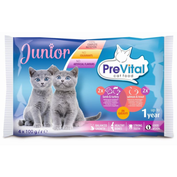 PreVital alutasak macska junior vegyes íz 4x100g - LPHT-PREV0198