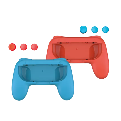 QWare Gaming Controller Holders, Nintendo Switch, Kék-Piros, Joy-Con markolat + Thumb Grips