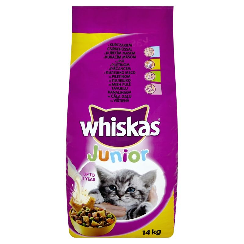 Whiskas Száraz Junior Csirke 14kg