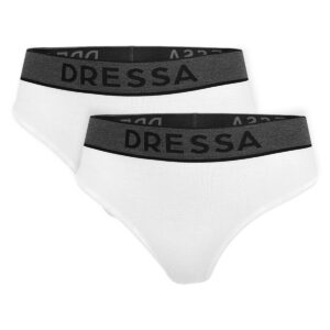 Dressa 341T női pamut tanga - fehér - 2db_magnastore