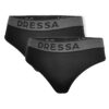 Dressa 341T női pamut tanga - fekete - 2db_magnastore