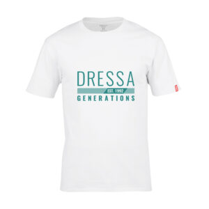 Dressa Generations feliratos környakú rövid ujjú pamut póló - fehér_magnastore