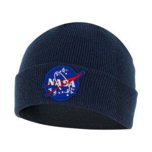 Nasa Insignia hímzett beanie kötött sapka - sötétkék_magnastore