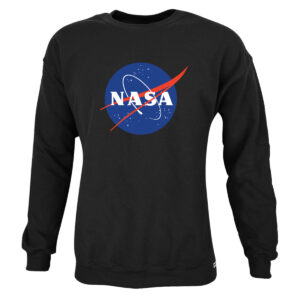 Nasa Insignia környakú pamut pulóver - fekete_magnastore