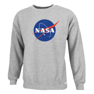 Nasa Insignia környakú pamut pulóver - melírszürke_magnastore