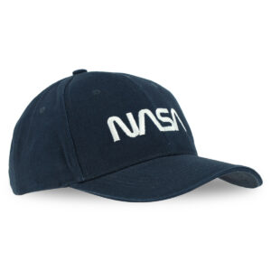 Nasa Worm White hímzett baseball sapka - sötétkék_magnastore