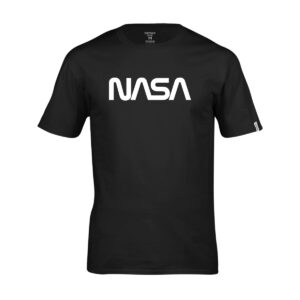 Nasa Worm nagyméretű rövid ujjú pamut póló - fekete_magnastore