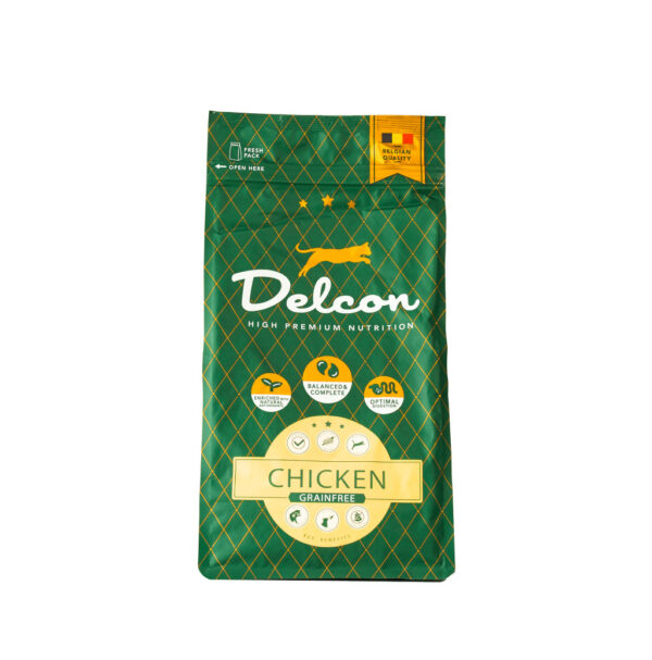 Delcon Cat Chicken Hypoallergén Hairball prémium macskatáp 1