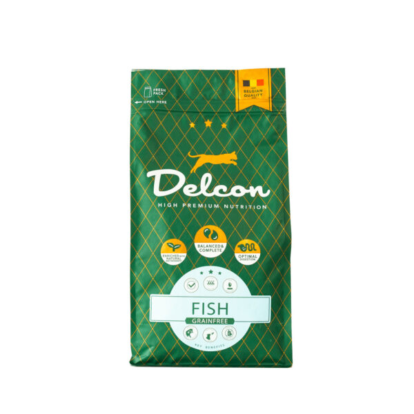 Delcon Cat Fish Lazac Hypoallergén Hairball Prémium macskatáp 8