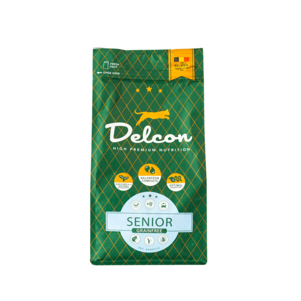 Delcon Cat Senior Hypoallergén Hairball Prémium macskatáp 8