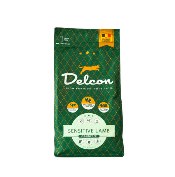 Delcon Cat Sensitive Lamb Hypoallergén Hairball macskatáp 1