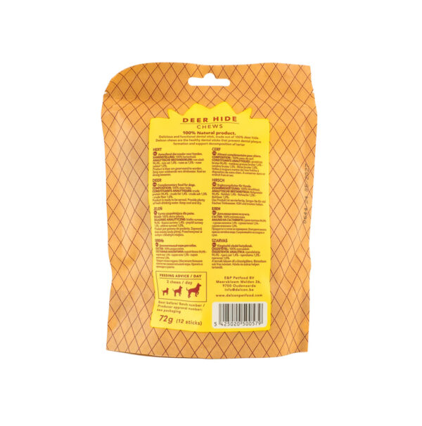 Delcon Deer Hide Chew Hypoallergén Szarvasbőr fogtisztító kutyáknak - Image 2