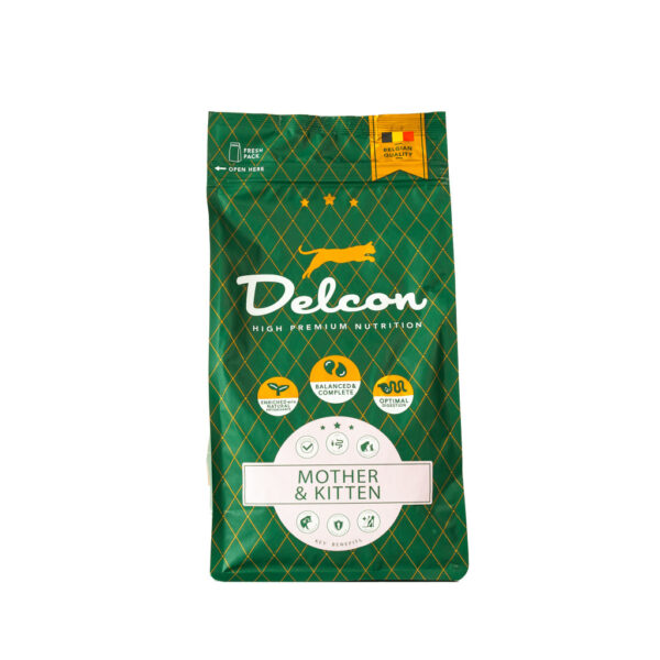 Delcon Kitten Hypoallergén Hairball macskatáp kölyök és anya 8
