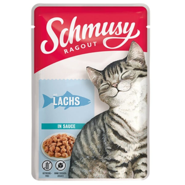 Schmusy Ragout lazac mártásban alutasakos macska eledel 100 g_4000158710826