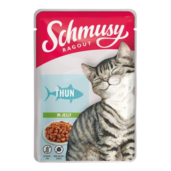 Schmusy Ragout tonhal aszpikban alutasakos macskaeledel 100g_4000158710727