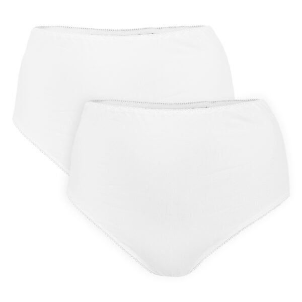 Dressa 302 magas derekú rugalmas pamut bugyi - fehér - 2db-du100023-5_magnastore