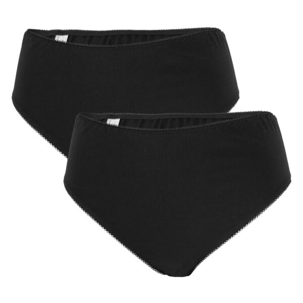 Dressa 303 8cm magas derekú rugalmas pamut bugyi - fekete - 2db-du101389-5_magnastore