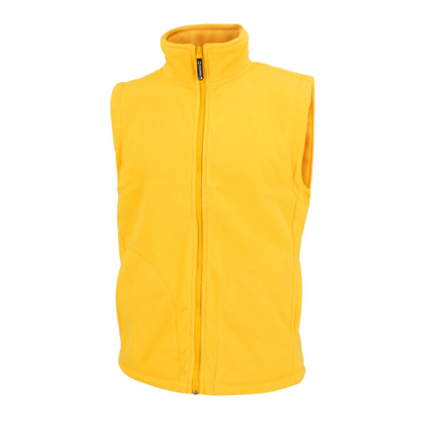 Dressa Basic Thermo nagyméretű cipzáros férfi polár mellény - sárga-dc101544-2_magnastore