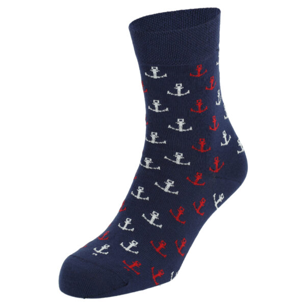 Dressa Sailing horgony mintás pamut zokni - sötétkék-ds101366-2_magnastore