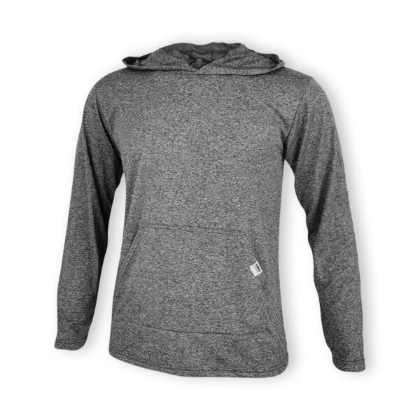 Dressa Active kenguruzsebes kapucnis férfi sport póló - melírszürke-dc100911-5_magnastore