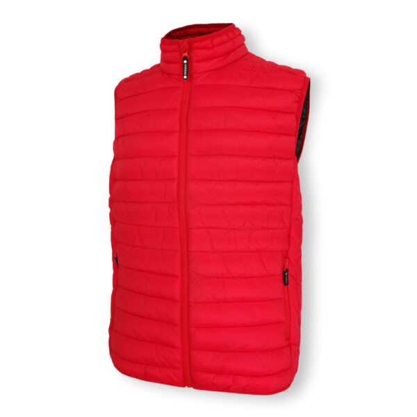 Dressa Basic nagyméretű könnyű tokba hajtható steppelt cipzáros férfi mellény - piros-dc101084-2_magnastore