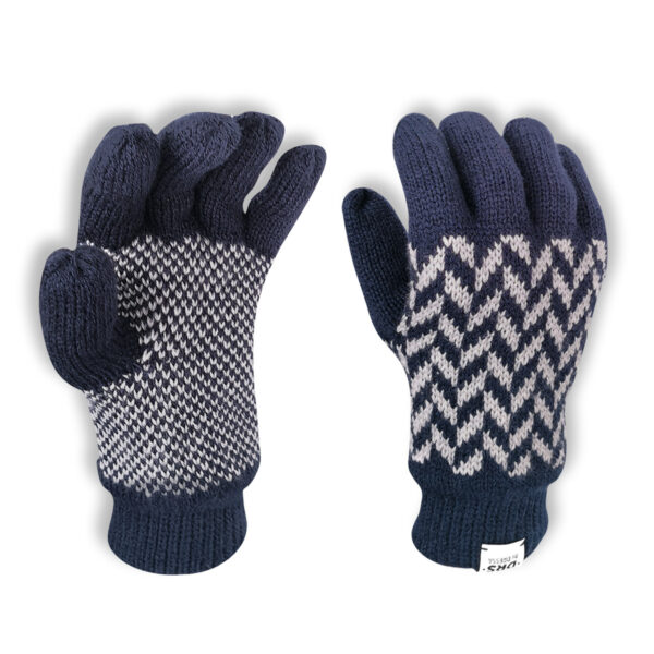 Dressa DRS Thinsulate mintás kesztyű - sötétkék - szürke-dc100121-2_magnastore