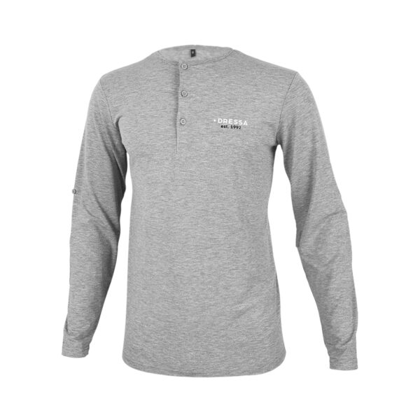 Dressa felgombolható ujjú nagyméretű férfi gombos póló - szürke-dc100132-6_magnastore
