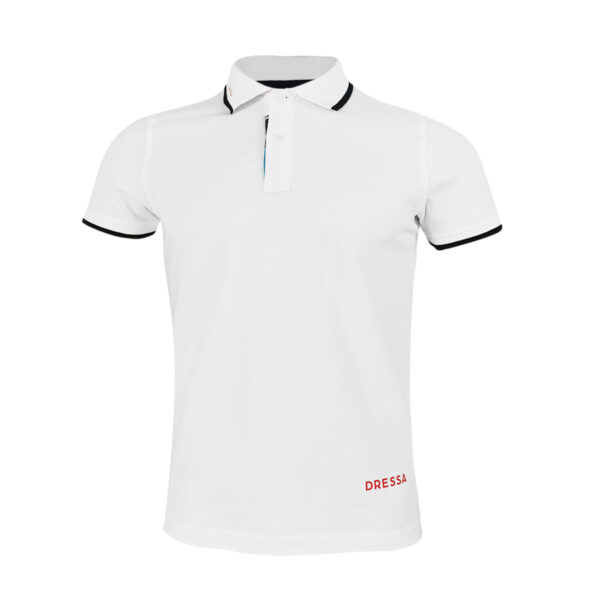 Dressa galléros rövid ujjú pamut férfi piké póló - fehér-dc100799-5_magnastore