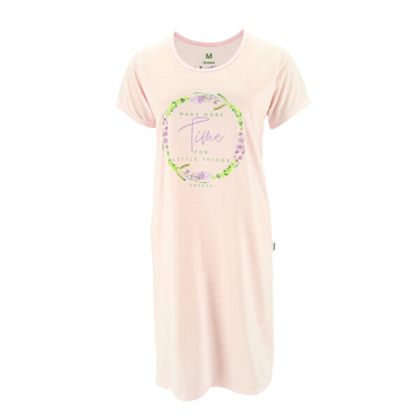 Dressa Home levendula mintás pamut hálóruha - rózsaszín-dc101750-4_magnastore