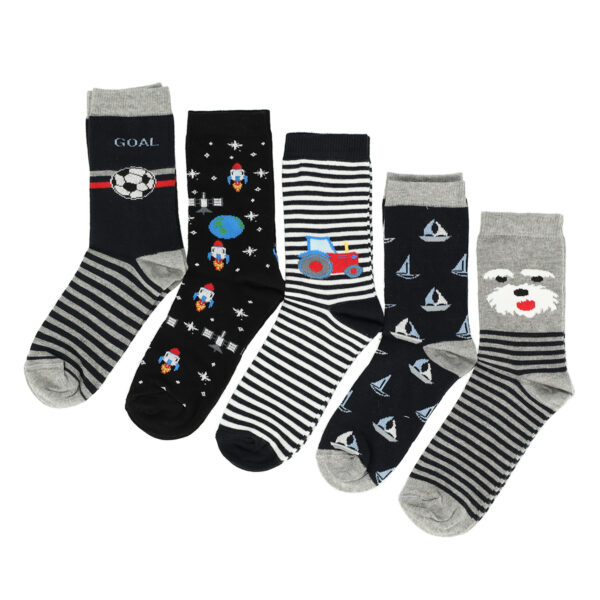 Dressa Youth mintás pamut gyerek zokni - fiús - 5 pár-dc101730-3_magnastore