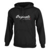 Dressa Originals feliratos nagyméretű kenguruzsebes pamut kapucnis pulóver - fekete-dc101481-3_magnastore